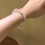 Rose Quartz & Shell Pearl Bracelet - Protect mind‑body wellness