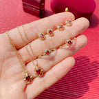 Collier Sakura en jade Hetian