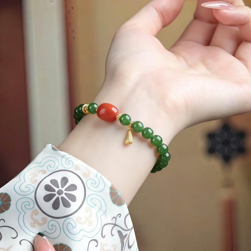 Bracelet Noble Cheval en Jade de Hetian