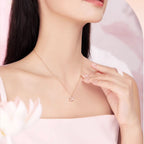 Collier Trèfle Rose Porte-Bonheur — Cadeau d'Anniversaire pour Petite Amie