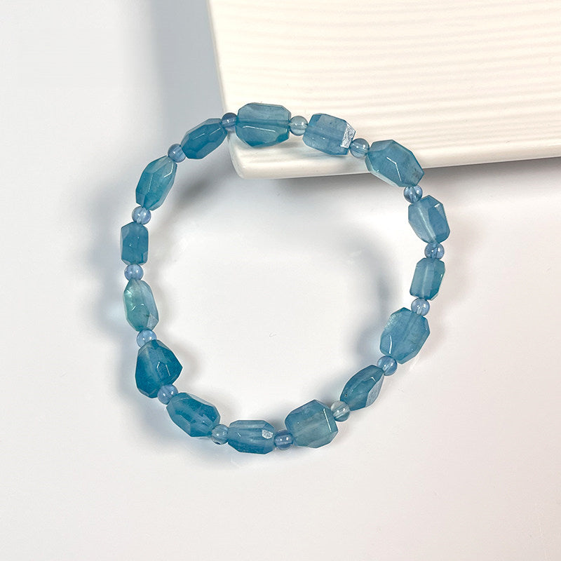Bracelet en aigue-marine naturelle « Voix de l'Océan »