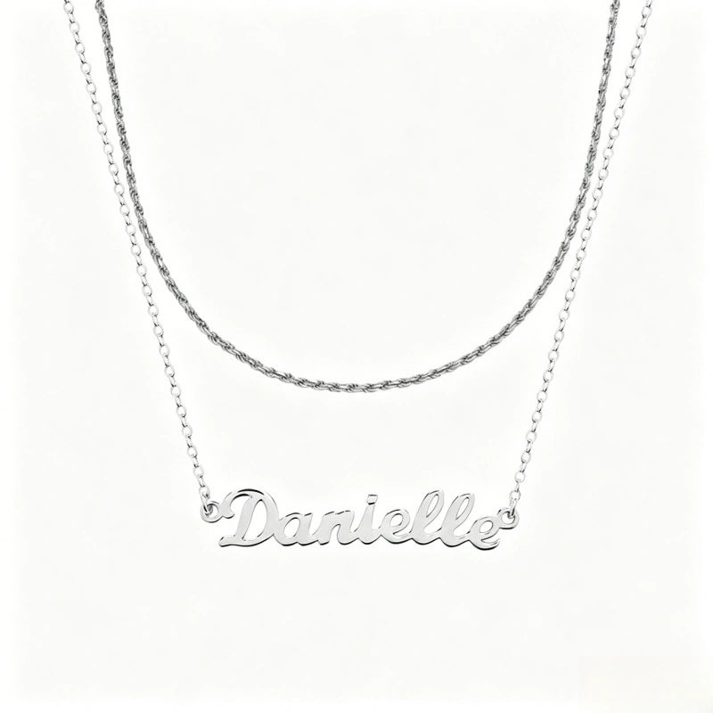 Customized Letter Necklace S925 Pure Silver Necklace English Name Necklace