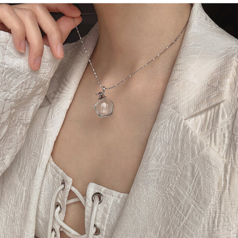 AA Clear Quartz Chubby Star Necklace – Purify Aura, Manifest Wishes