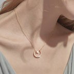 Detachable Star & Moon Necklace Earring Set - Steady Fortune and Smooth Life