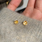 Boucles d'oreilles citrine taille « feu d'artifice » – Attirent richesse et carrière, énergie super étincelante