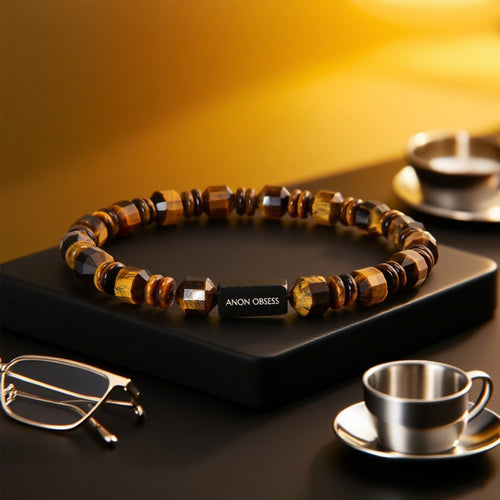 Bracelet œil de tigre naturel multi-formes — Style couple pour hommes et femmes