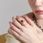 Bague d'exception en œil de tigre - Symbole de courage et de richesse