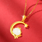 Hetian Jade Chinese Zodiac Necklace - Peace and Blessings All the Time