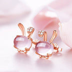 Boucles d'oreilles Lapin Solace en cristal naturel