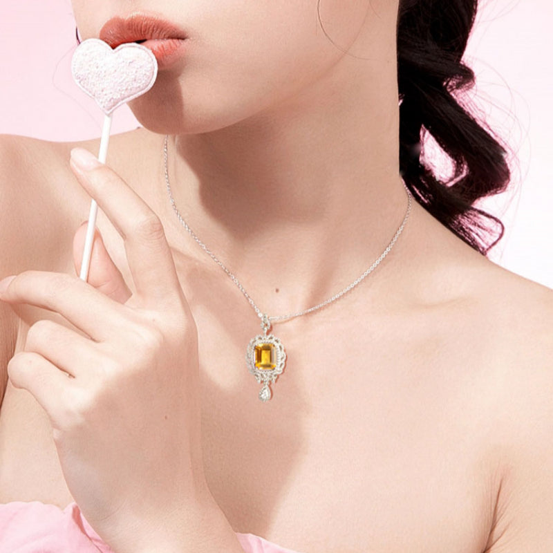 Golden Harvest Natural Citrine Necklace - Career Success and Noble Support