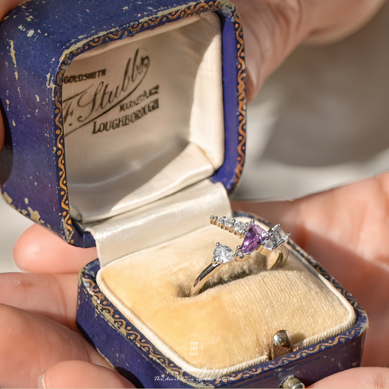 Bague Licorne en Améthyste Naturelle - Tête Claire, Chemin de Chance