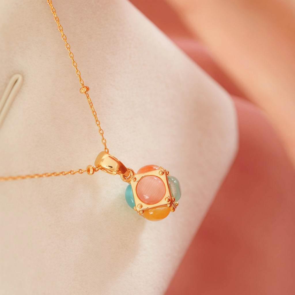 Collier Sakura en jade Hetian