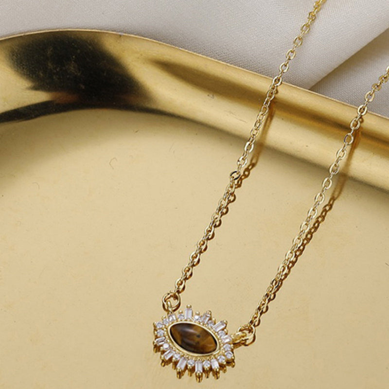 Collier Œil de Tigre naturel mauvais œil - Bloque l'énergie négative et éloigne les mauvais esprits