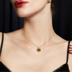 Collier ras-du-cou en Argent 925 et Œil de Tigre Naturel, Haut de Gamme, Luxe Léger, Pendentif pour Femme Niche, Cadeau d'Anniversaire