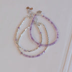 Collier en cristal naturel couronne vintage