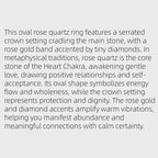 Oval Rose Quartz Crown Ring