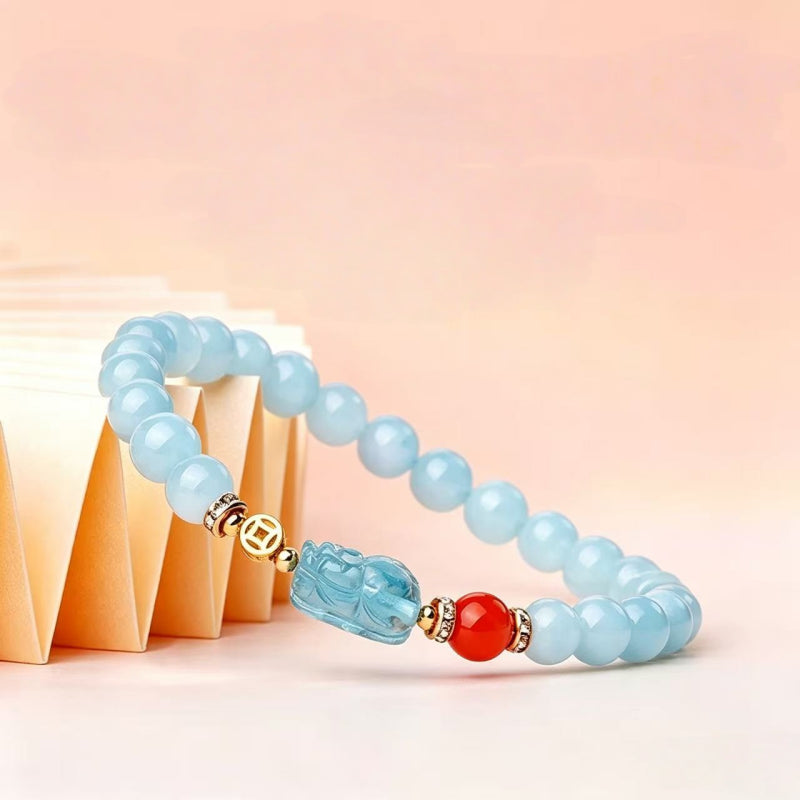 Wealth Attraction Natural Aquamarine Bracelet