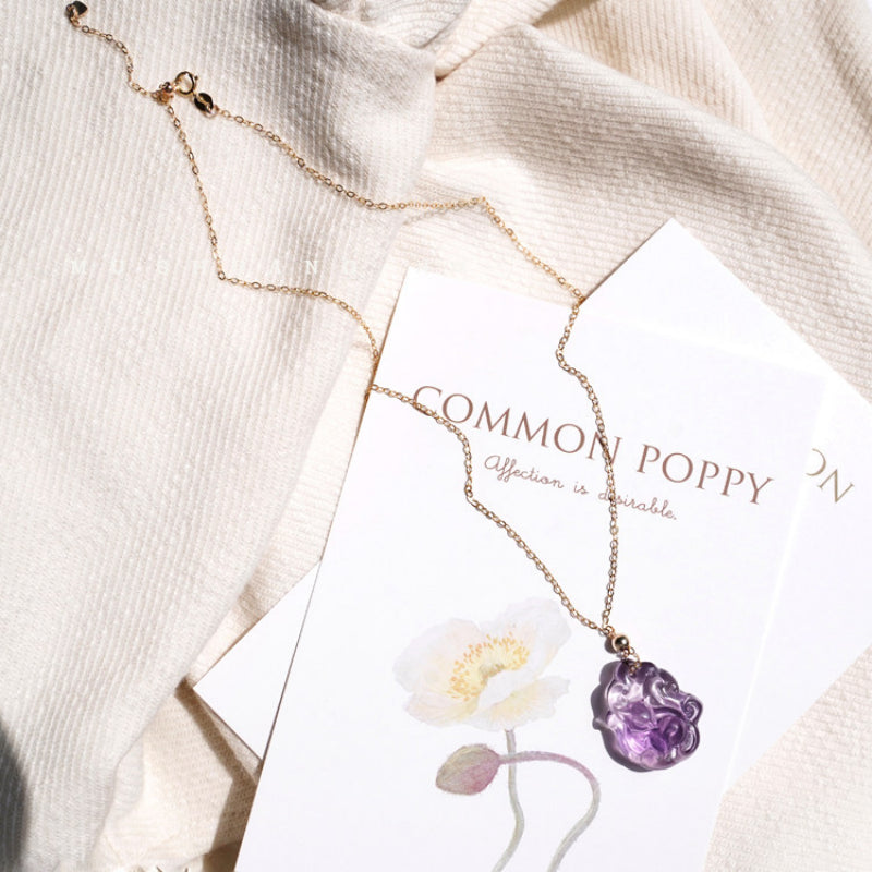 Natural Amethyst Fox Necklace – Open Wisdom, Attract Benefactors, Cute Guardian for Neck & Spirit