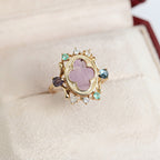 Amethyst Necklace & Ring Set - Attracts Supportive Connections