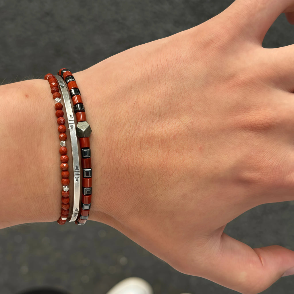 Wild‑Vibe Natural Stone Bracelet - Rootedness, Centering, Empowerment