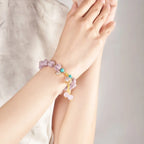 Bracelet violet Lucky Lotus – Cadeau d'anniversaire pour petite amie
