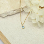Oval Natural Aquamarine 3‑Piece Set - Courage & Peace