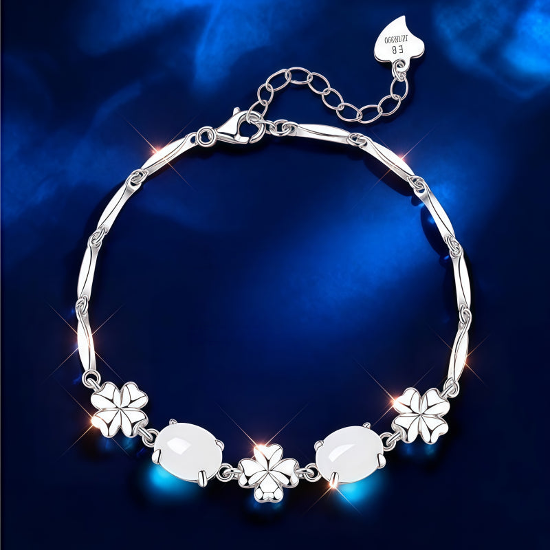 Vintage White Chalcedony 3‑Piece Jewelry Set - Wisdom
