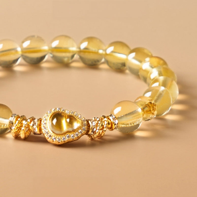 Bracelet en cristal naturel Guerrier doré