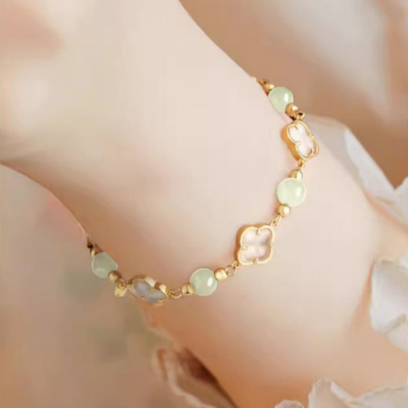 Four-Leaf Clover Bracelet，Four-Leaf Clover Clears All Bad Fortune