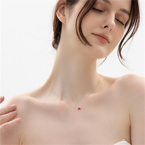 Collier Pierre de Naissance pour Femmes, Chaîne Ras du Cou Minimaliste Haut de Gamme