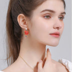 Boucles d'oreilles rose perle naturelle Boucles d'oreilles de luxe françaises