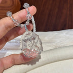 Collier Renard à Neuf Queues en Quartz Clair – Sagesse, Protection, Abondance