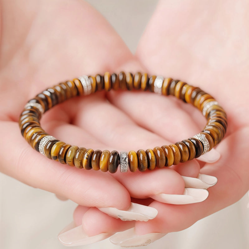 Natural Tiger Eye Stone Bracelet, Lucky Couple Style
