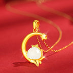 Hetian Jade Chinese Zodiac Necklace - Peace and Blessings All the Time
