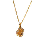 Golden Tiger Eye Gourd Necklace — Niche Luxury Crystal Charm for Wealth & Blessing