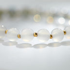 Moon & Star Moonstone Bracelet - Calm Mood, Bring Sweet Luck