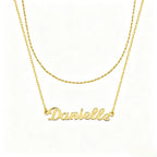 Collier personnalisé en argent pur S925 avec pendentif lettre - Collier prénom anglais