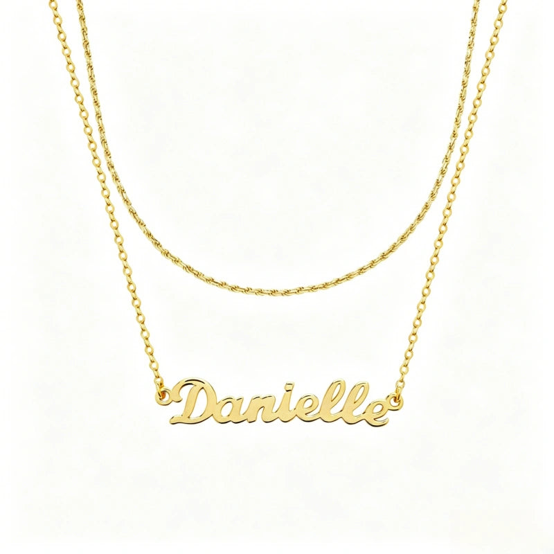 Customized Letter Necklace S925 Pure Silver Necklace English Name Necklace