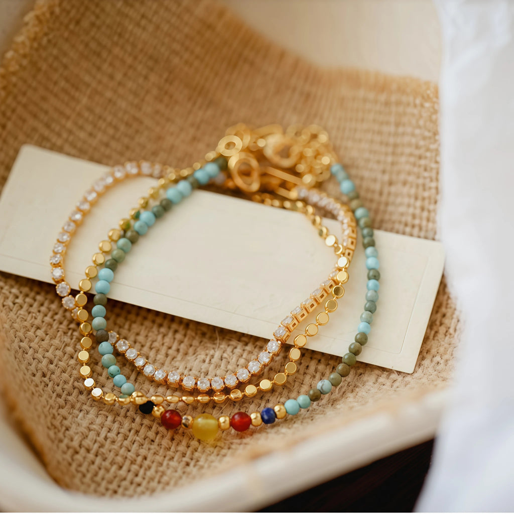 Collier en cristal naturel couronne vintage