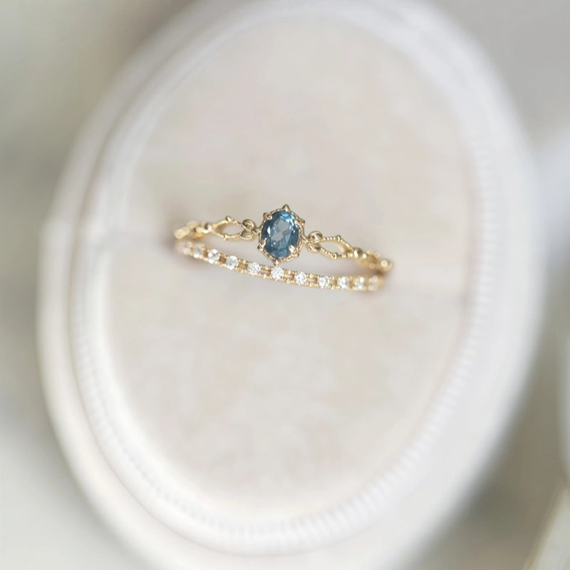 Goddess of Radiance Moonstone Stackable Rings – Gentle Intuition, Feminine Protection