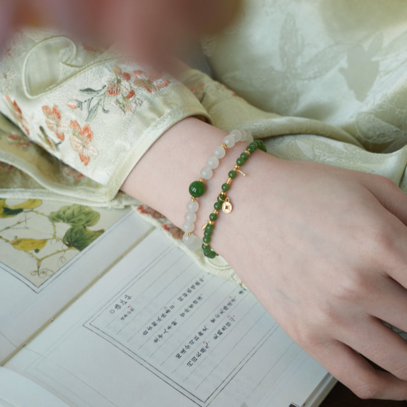 Natural Hetian Jade Bracelet - Warm Energy Natural Jade