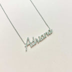 Custom Pave Diamond Name Necklace | Minimalist Luxury 925 Sterling Silver Letter Necklace
