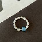 Bague Aigue-marine et Perle - Bienfaits spirituels et Énergie positive