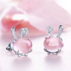 Boucles d'oreilles Lapin Solace en cristal naturel