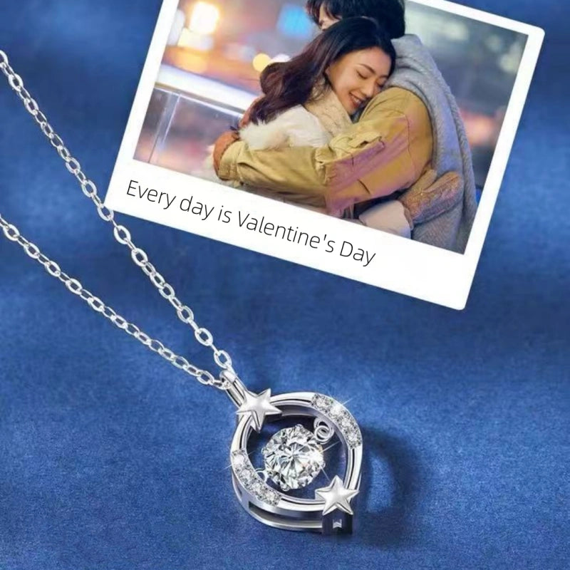 Celestial Lovers Moon & Star Necklace