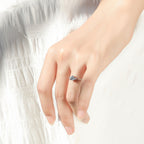 Bague Cœur Aigue-marine Naturelle - Attire la Richesse & Porte-bonheur du Gentilhomme