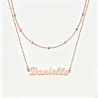 Collier personnalisé en argent pur S925 avec pendentif lettre - Collier prénom anglais