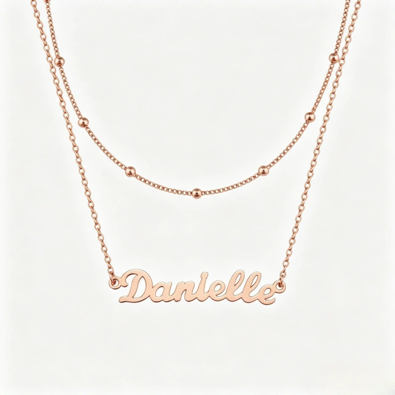 Customized Letter Necklace S925 Pure Silver Necklace English Name Necklace