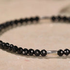 Cool Dark‑Tone Stacking Beaded Bracelets - Protection & Purification