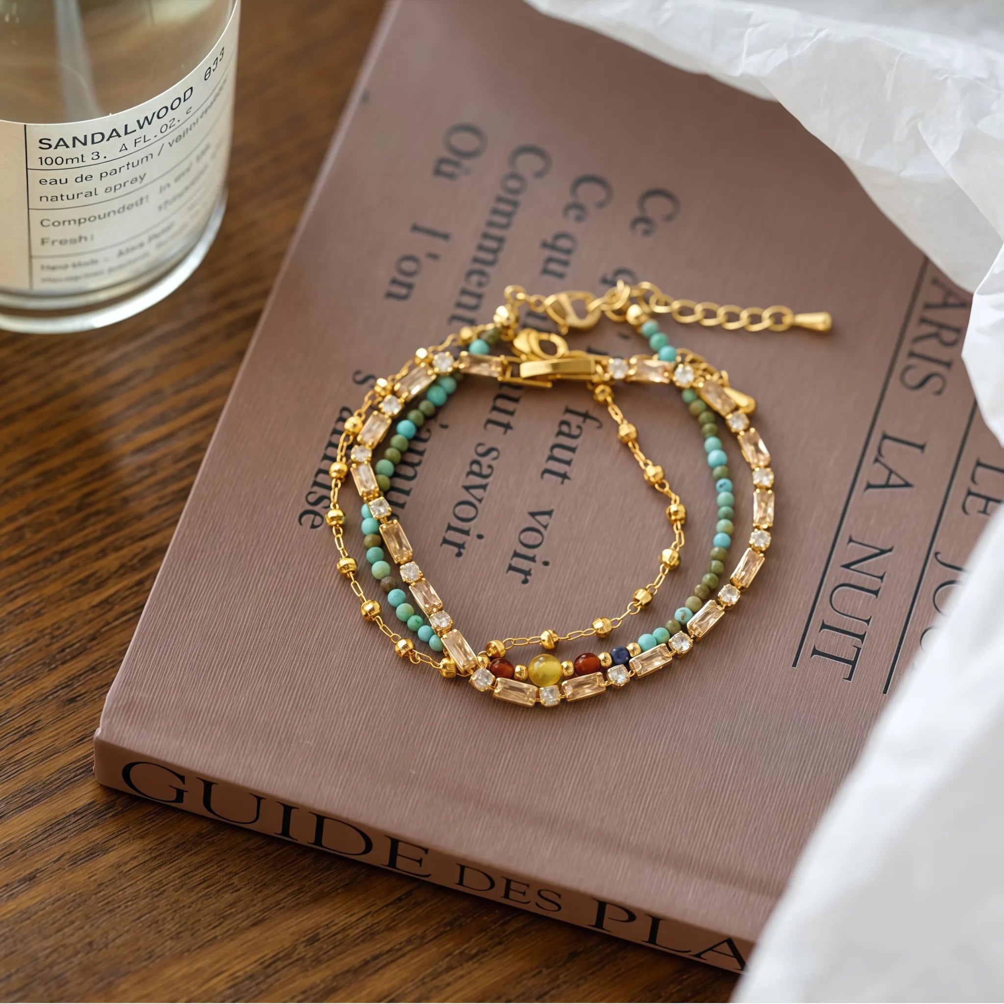 Collier en cristal naturel couronne vintage